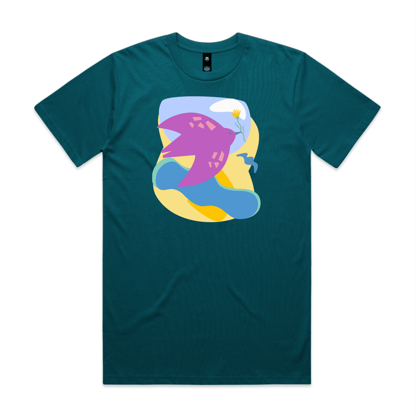 "River to the sea - peace" - men's t-shirt in atlantic - fthis
