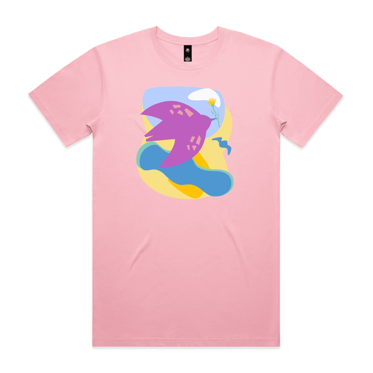 "River to the sea - peace" - unisex t-shirt in bubblegum - fthis