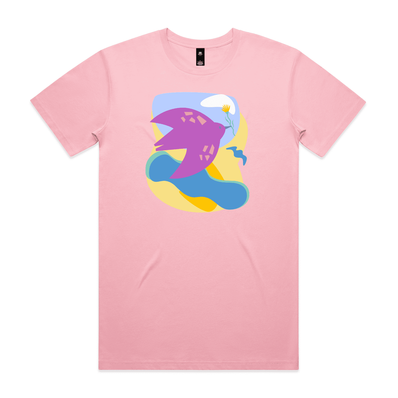 "River to the sea - peace" - unisex t-shirt in bubblegum - fthis