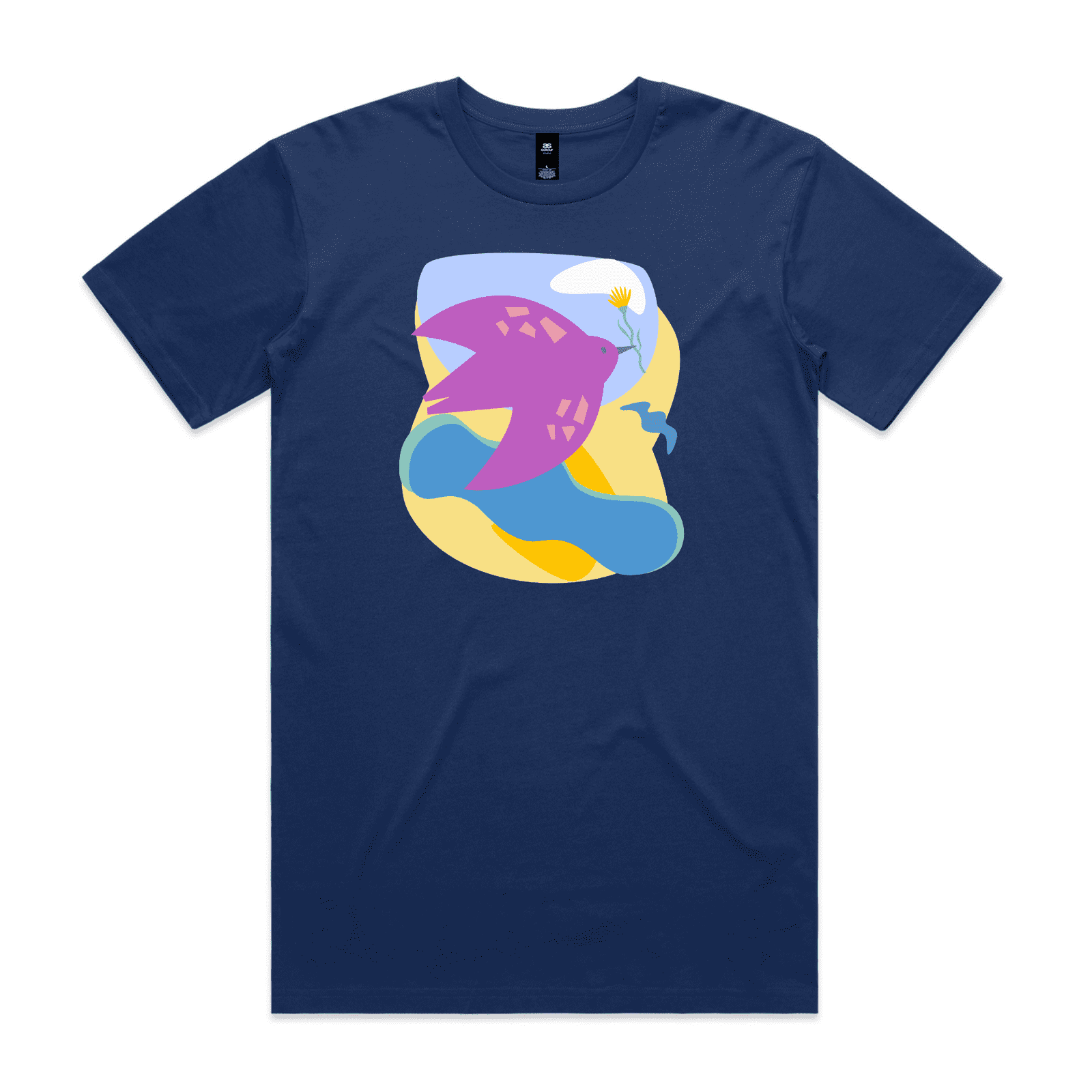 "River to the sea - peace" - unisex t-shirt in cobalt - fthis