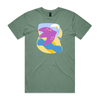 "River to the sea - peace" - men's t-shirt in sage - fthis