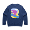 "River to the sea - peace" sweater - men's - on AS Colour Relax - cobalt - fthis