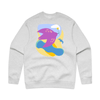"River to the sea - peace" sweater - men's - on AS Colour Relax - white marle - fthis