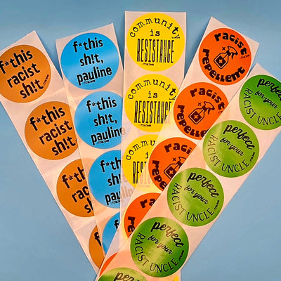 tiny acts of rebellion | anti-fascist sticker pack