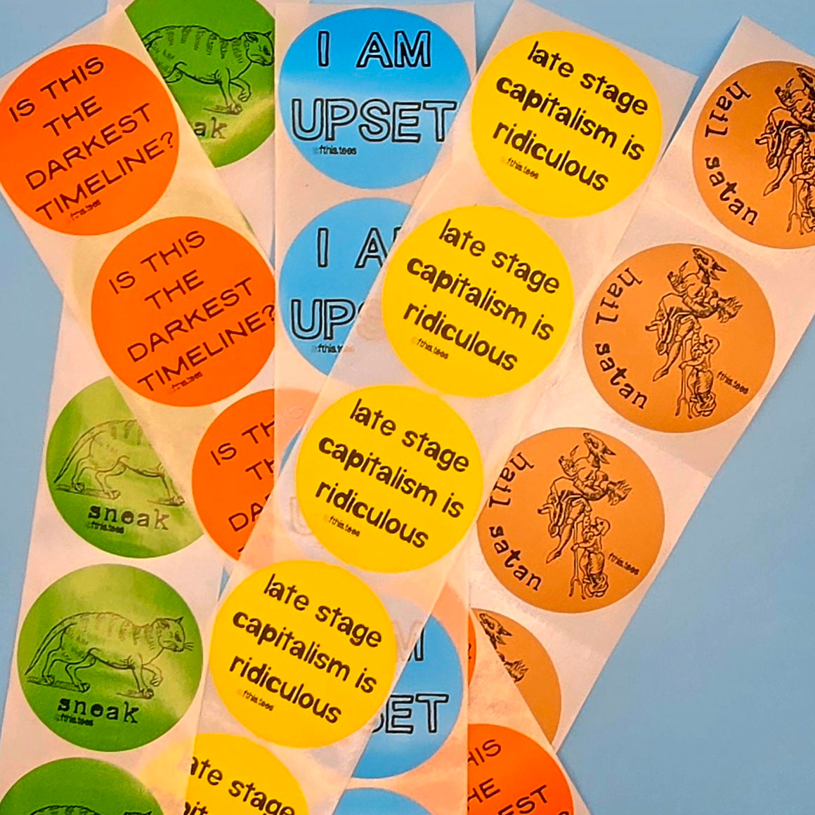 tiny acts of rebellion | misanthrope sticker pack