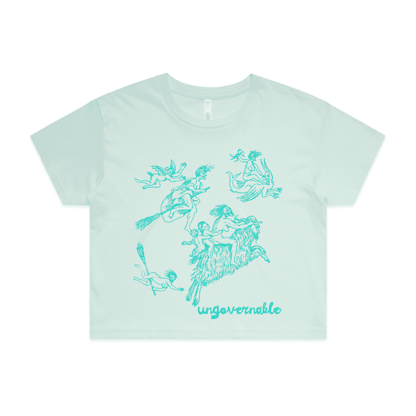 ungovernable | feminist graphic tee - crop