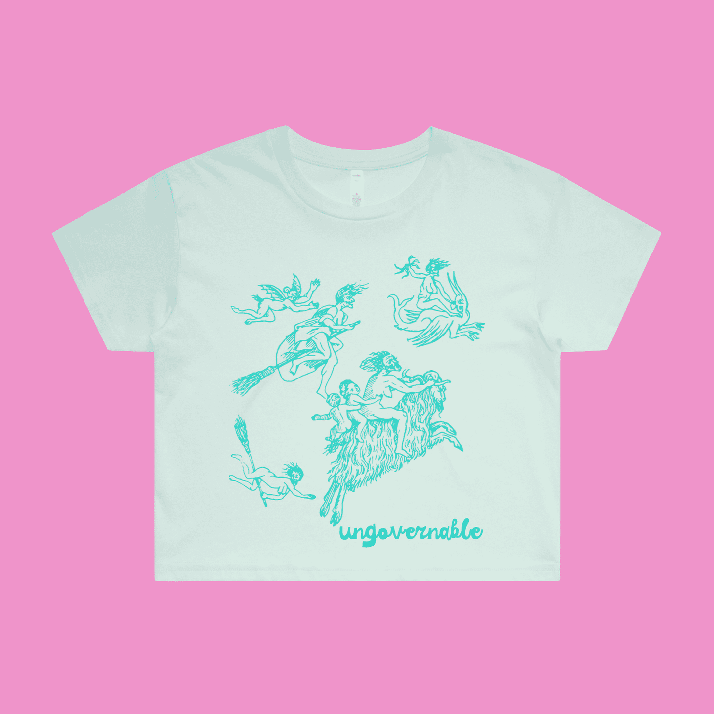 ungovernable | feminist graphic tee - crop