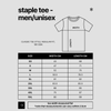 size chart - staple - tee - as colour