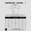 size chart - martina - women's tee - as colour