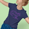 "I must feed my cat" childrens t-shirt in cobalt - mockup - fthis