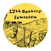 17th century feminism sticker, 5cm round — fthis