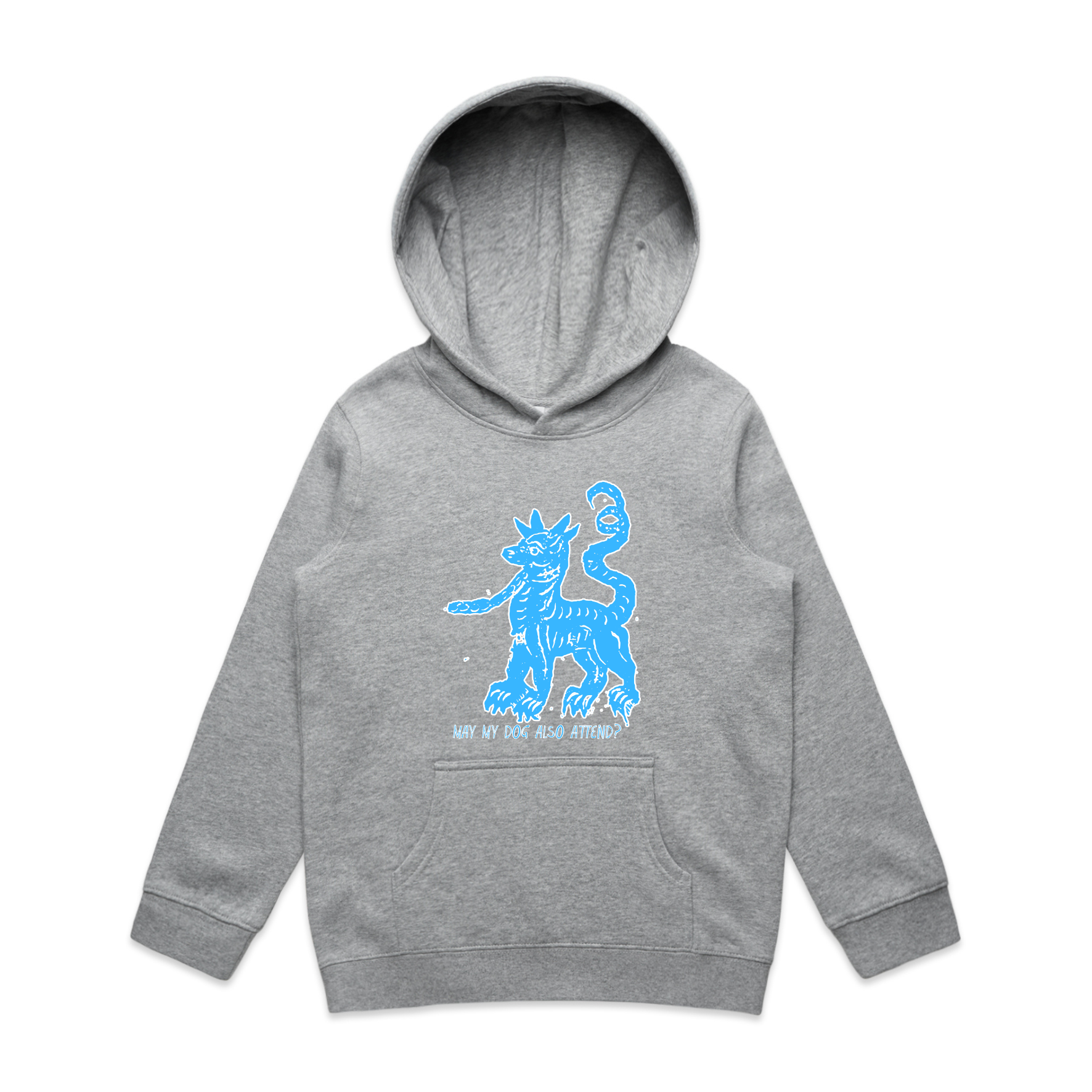 May my dog also attend witchy dog lover kids hoodie in grey marle — fthis