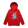 May my dog also attend witchy dog lover kids hoodie in red — fthis