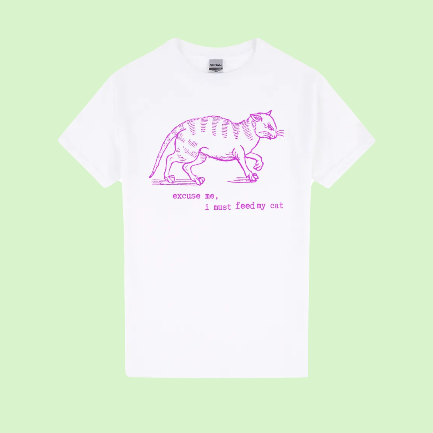I must feed my cat - vintage tee - gildan