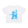 may my dog also attend? | witchy dog lover tee – women's crop