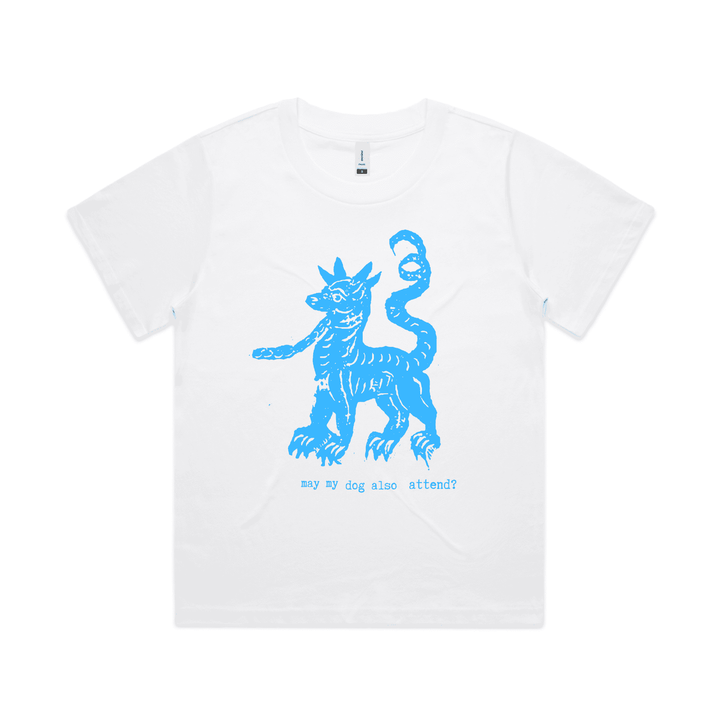 may my dog also attend? | witchy dog lover tee – women's boxy t-shirt